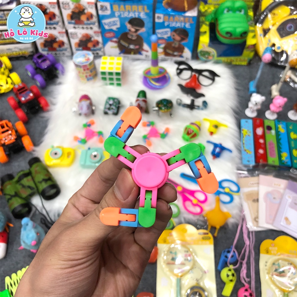 Con quay spinner hình mắt xích đồ chơi cho bé lắp ghép sáng tạo Hồ Lô Kids