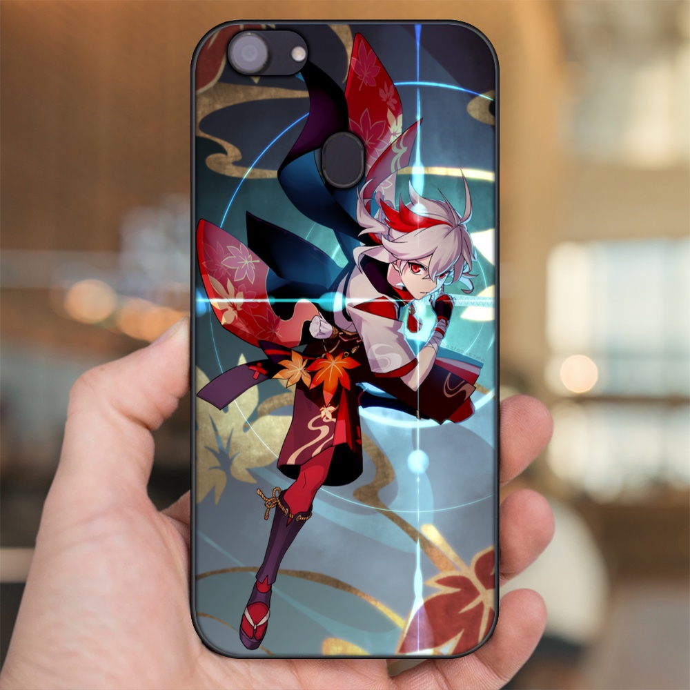 Ốp lưng Oppo F5, F5 Youth, F7 viền đen in hình Kazuha Genshin Impact