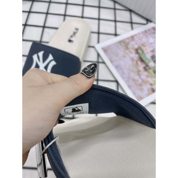 DÉP NY MLB NỘI ĐỊA HÀN NAVY XANH TRẮNG LOGO - MLB CHÍNH HÃNG UNISEX NAM NỮ  - CÓ BILL MUA HÀNG
