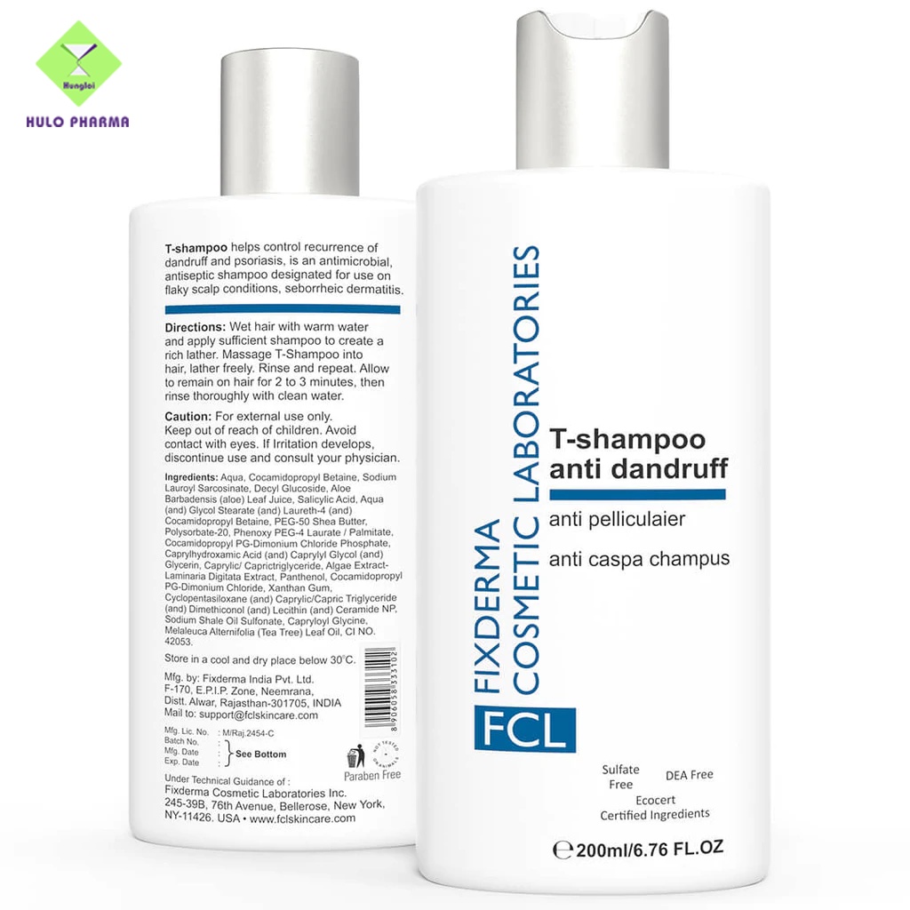 Dầu Gội Sạch Gàu Giảm Ngứa Dưỡng Ẩm FCL T-SHAMPOO 200ml
