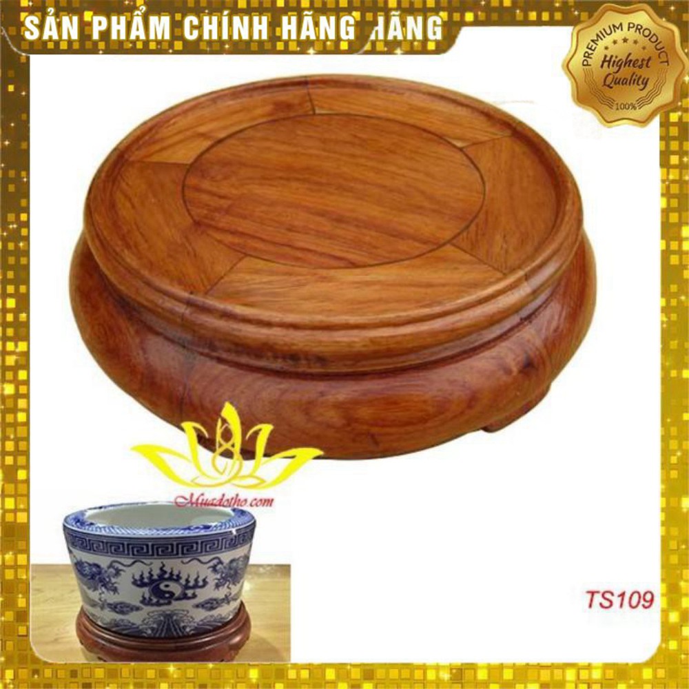 Kỷ tròn - Đôn tròn không chân - Đế bát hương (đồ thờ gỗ, kê bát hương)