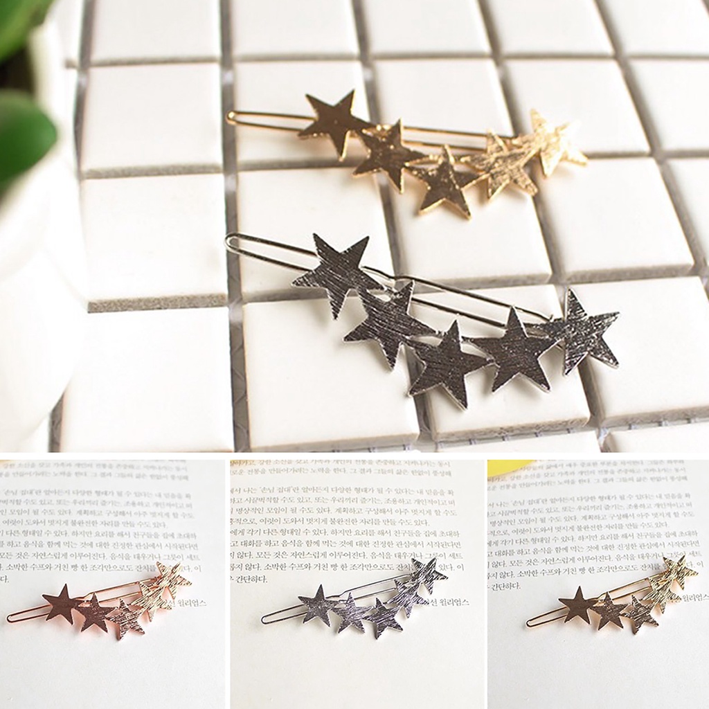 Kẹp tóc hình ngôi sao 5 cánh thời trang cho nữ