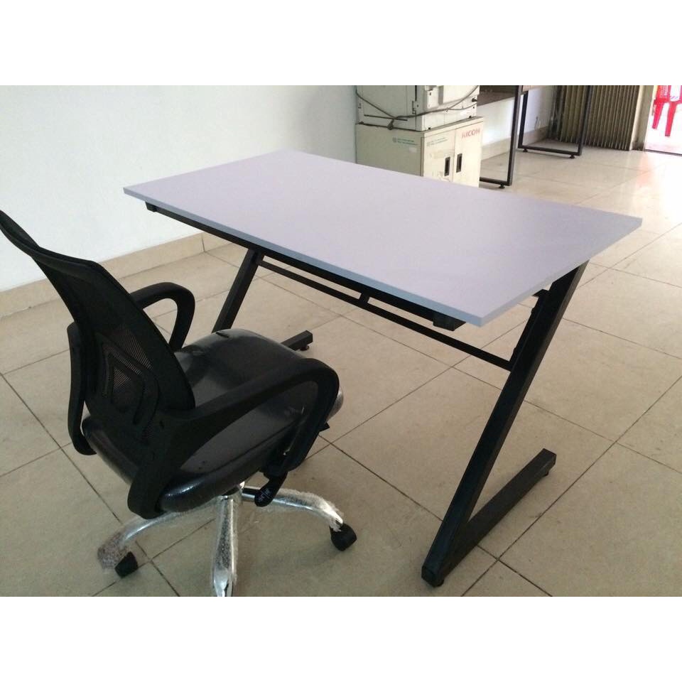 Bàn Chân Sắt Chữ Z Mặt Gỗ MDF 60 x 120cm Chống Nước, Bàn Ăn, Làm Việc, Học Sinh, Văn Phòng