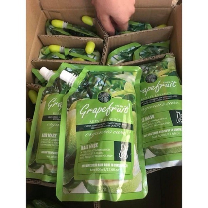 Kem Hấp - Ủ- Xả Phục Hồi Tóc Bưởi Grapefruit Siêu Mềm Mượt Dạng Túi 500M - BX1165