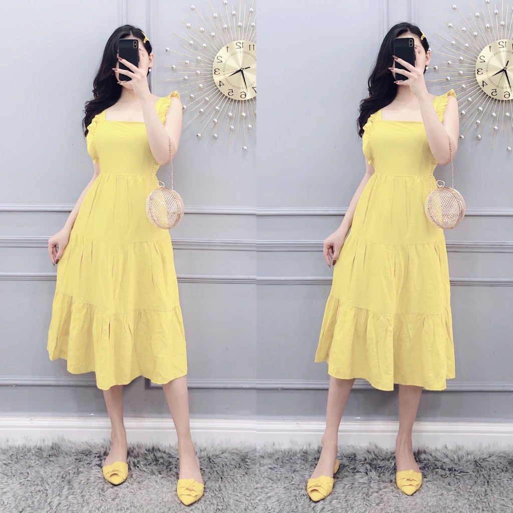 ĐẦM SUÔNG PHỐI BÈO THỜI TRANG 45-56KG THEO CHIỀU CAO