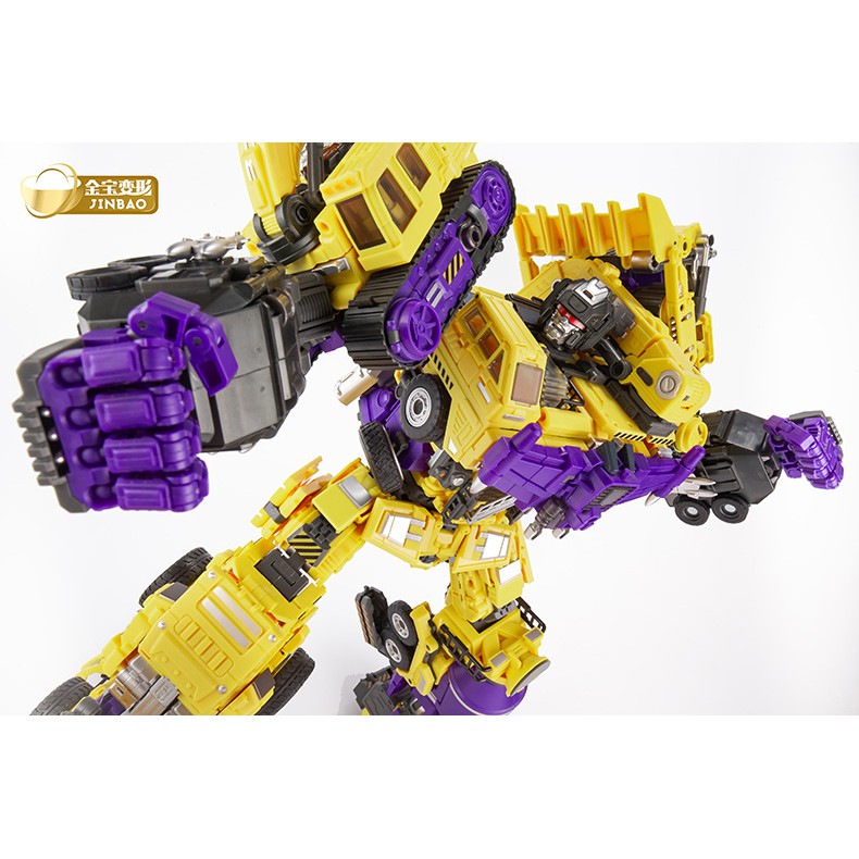 Mô hình JinBao Oversized KO Generation Toys Devastator Yellow Version + Upgrade Kit