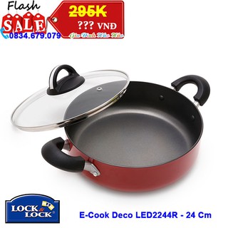 Bộ nồi E-Cook Deco Lock&Lock LED2244R 24cm