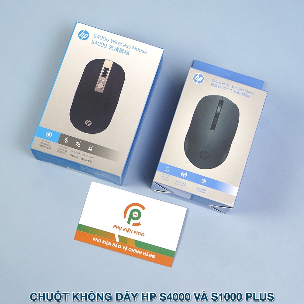 Chuột không dây Laptop HP chính hãng cao cấp - Chuột không dây Wireless văn phòng chính hãng HP S4000/S1000 Plus