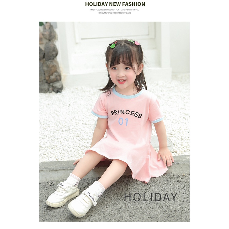 Váy bé gái, đầm bé gái chất vải cotton mặc hè, mẫu mới hè thoáng mát size từ 6 đến 22kg