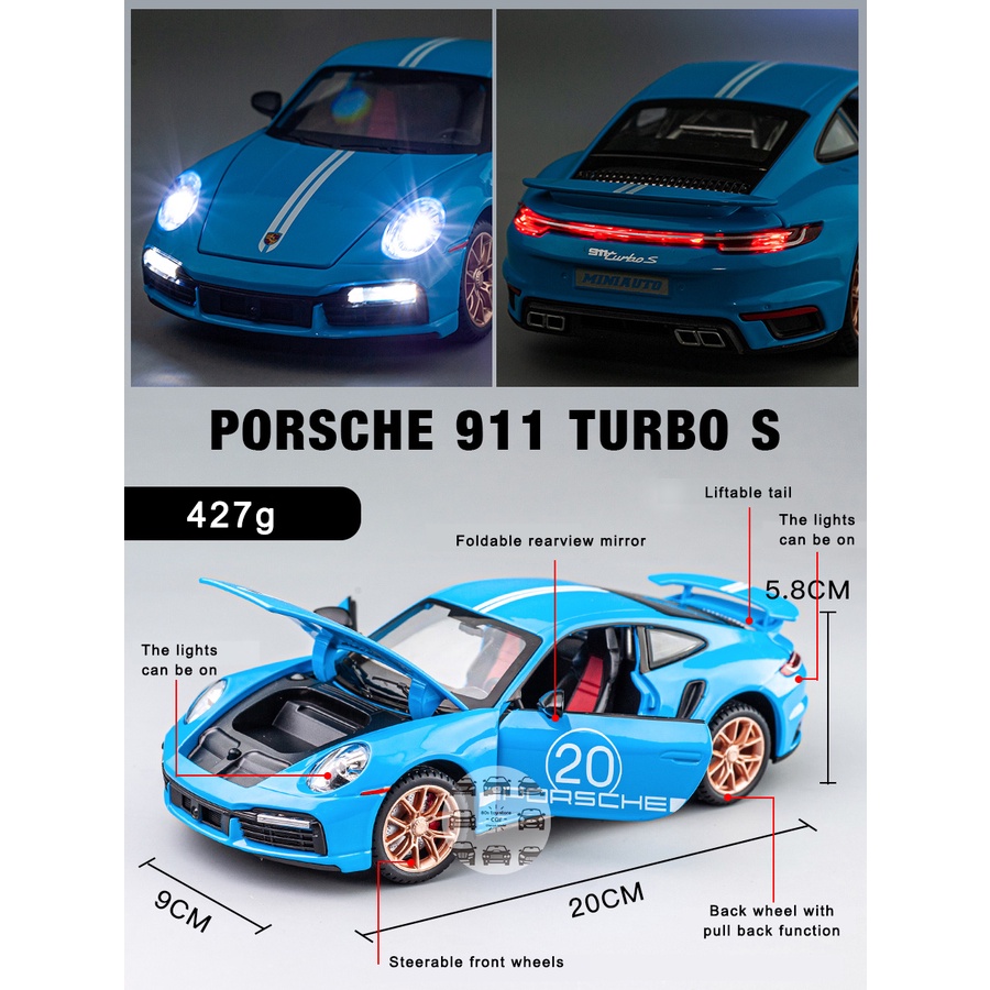 Mô Hình Xe Hơi Porsche 911 Turbo s Tỉ Lệ 1:24