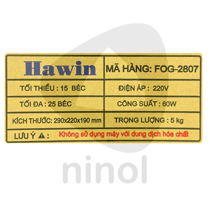 Máy bơm phun sương Hawin FOG 2807 - 25 béc