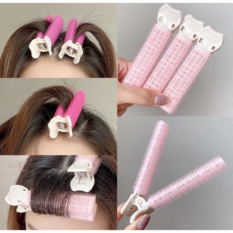 Lô Cuốn Tóc Có Kẹp Giữ Cố Định Tóc Mái Tiện Lợi