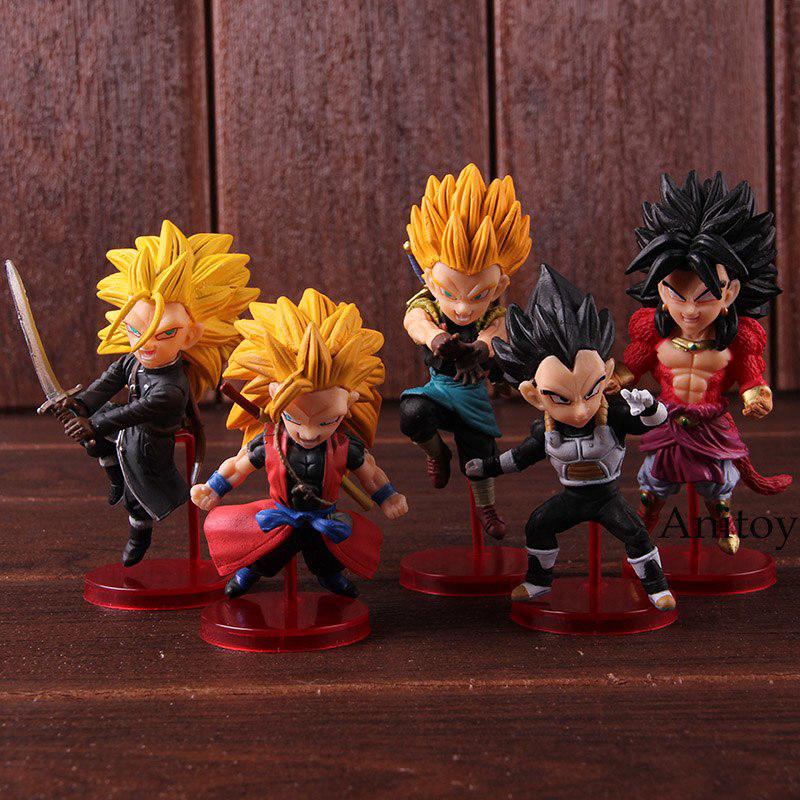 Set 5 mô hình nhân vật phim hoạt hình Dragon Ball bằng PVC