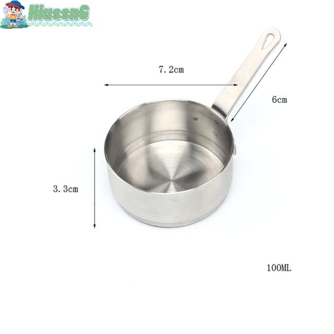 Chén Đựng Nước Sốt Bằng Thép Không Gỉ Có Tay Cầm Tiện Dụng