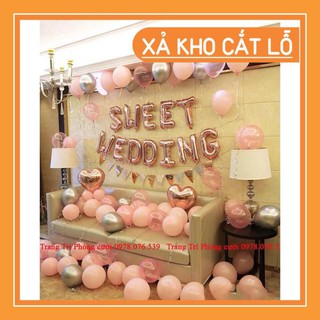 Set bóng bay trang trí phong cưới MS33[ CHUẨN ẢNH - TẶNG KÈM BƠM TAY VÀ BĂNG KEO ]