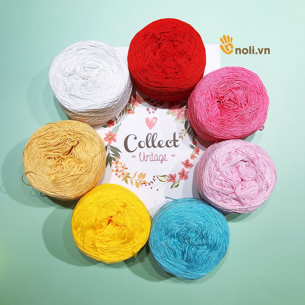 Sợi cotton Việt Nam 1mm Craft yarn VN chuyên móc thú, bikini, váy áo mùa hè, lót ly không xù (Mã 01 đến 50)
