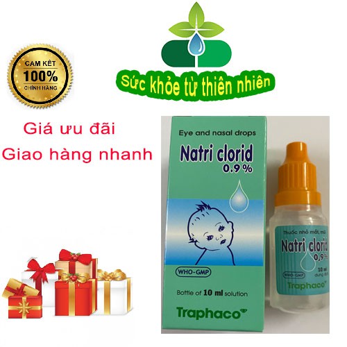 Lốc 10 Chai Nước Muối Sinh Lý Nhỏ Mắt Mũi Cho Bé Natriclorid