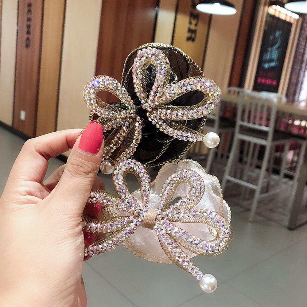 Dây Buộc Tóc Cao Su Organza Thắt Nơ Xinh Xắn Cho Nữ Giá Đỡ