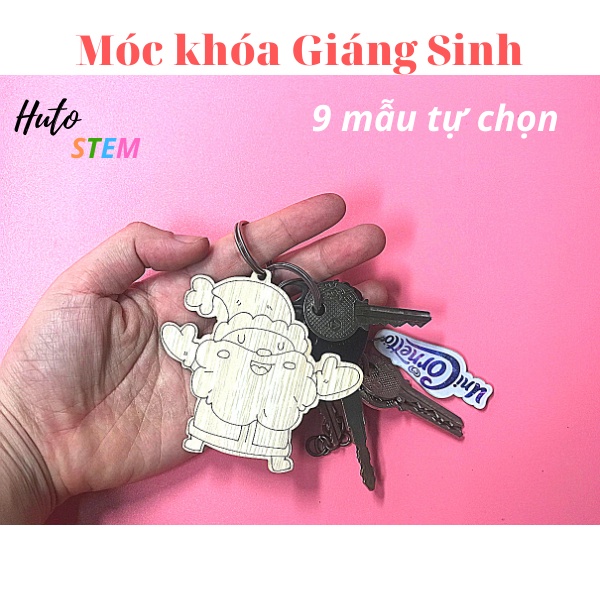 [Sale kịch sàn] Móc Khóa Gỗ, Chủ Đề Giáng Sinh, Móc Khóa Noel