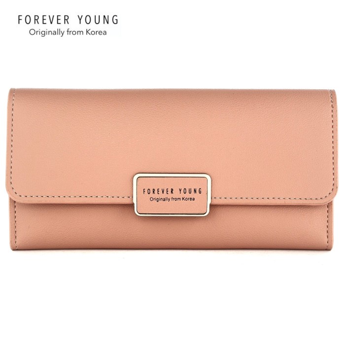 Ví Nhỏ Xinh Thời Trang Cá Tính Cho Nữ | | Áo Dài | Ví Dài Màu Hồng Forever Young DM1 D1L5 Bền Bỉ Đơn Giản Cho Nữ