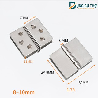 Bản lề cửa kính inox ( không chốt bi)