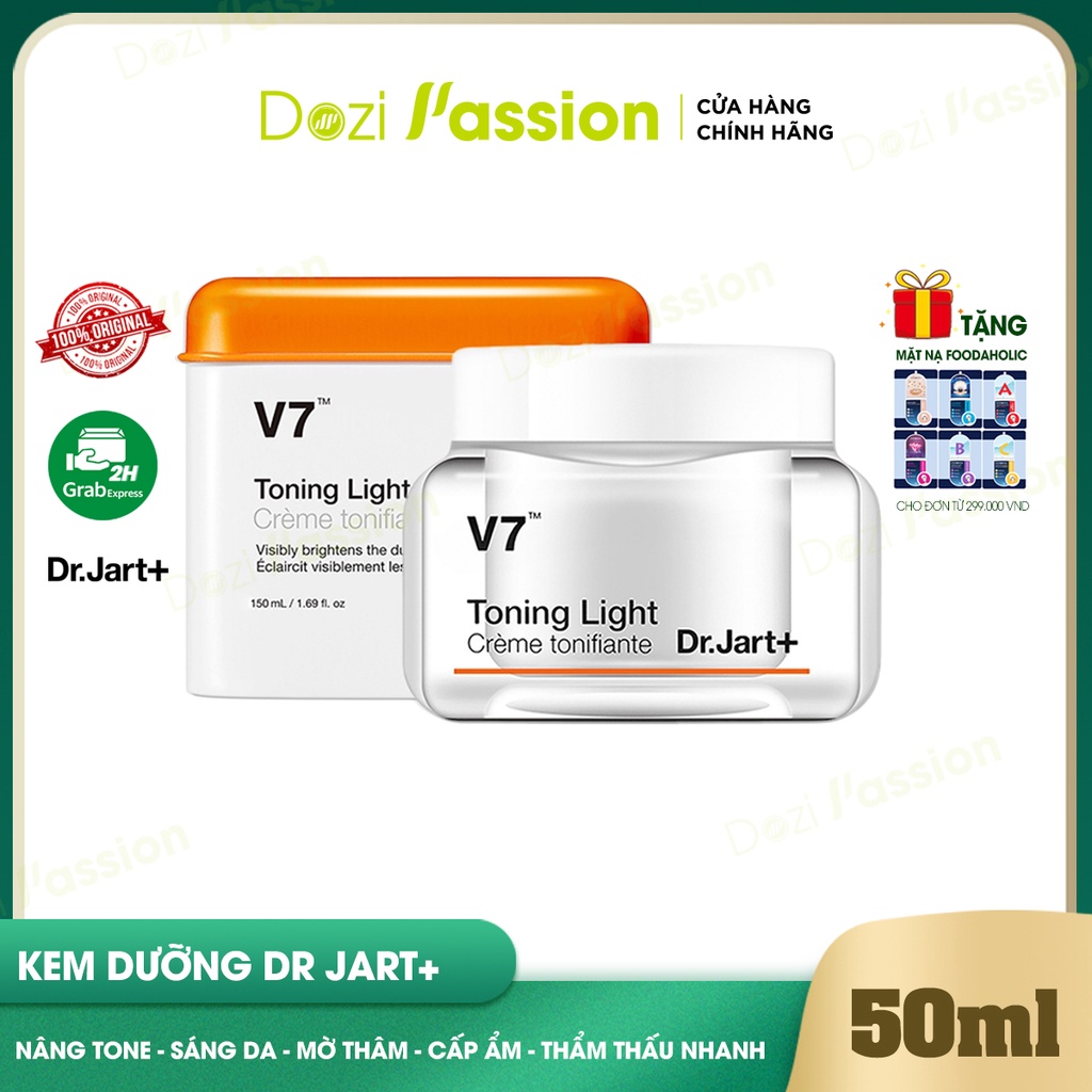 Kem Dưỡng V7 Dưỡng Trắng Da, Tái Tạo Da Chính Hãng Hàn Quốc - V7 Toning Light Dr.Jart+ 50ml