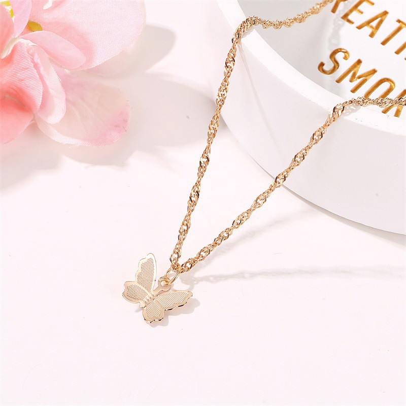 Dây chuyền hợp kim mặt bướm dễ thương xinh xắn dành cho nữ