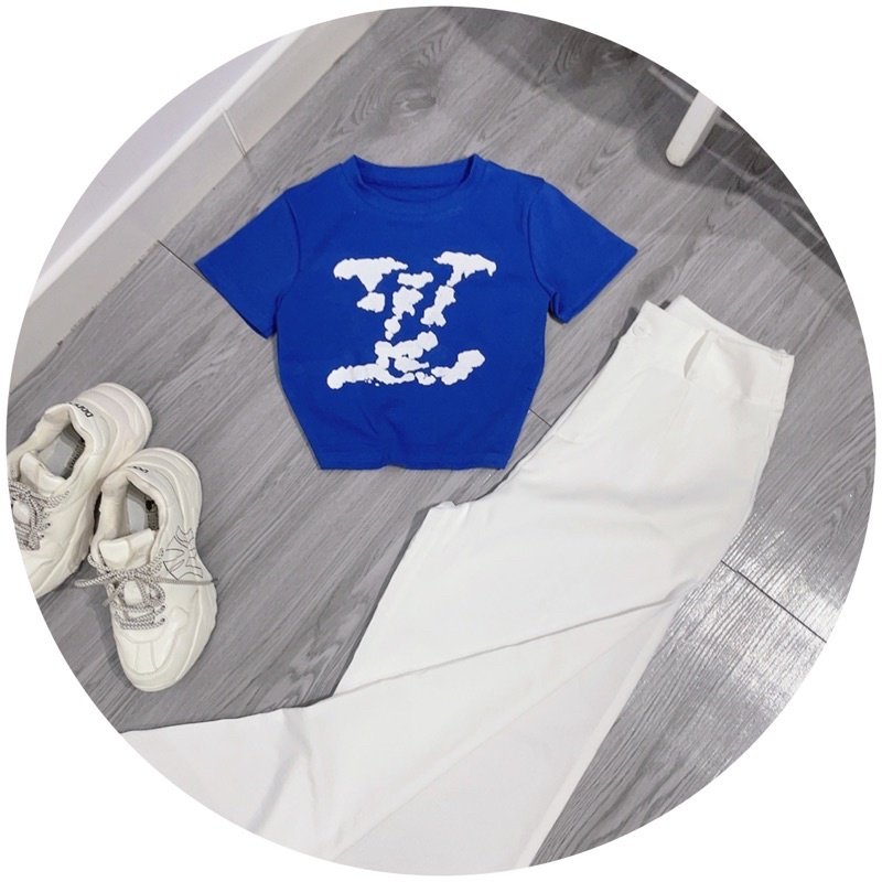 Set áo croptop quần Tây ống suông - hình thật - video chính chủ - freesize dưới 53kg - carotshop