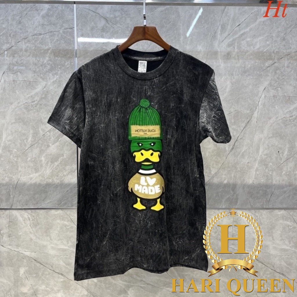 Áo phông loang Vịt Luôn Vui Tươi form rộng đẹp- Áo thun tay lỡ Unisex nam nữ kiểu hàn quốc vải cotton HARI in hoạ tiết