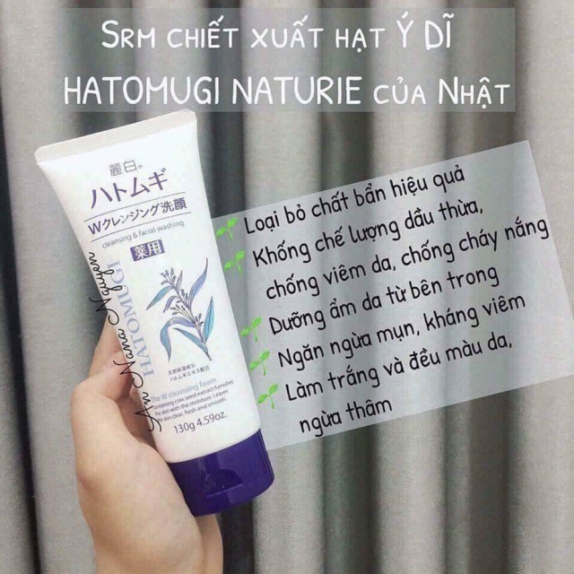 SỮA RỮA MẶT HATOMUGI CHIẾT XUẤT TỪ HẠT Ý DĨ 130G