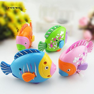 ♕Colorful Mini Cartoon Fish Model Bath Clockwork Toy Plastic Wind Up Kids Gift