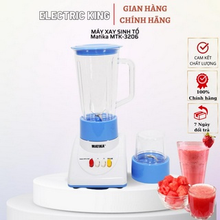 Máy xay sinh tố Matika MTK-3106 2 cối thủy tinh công suất 300w đa năng