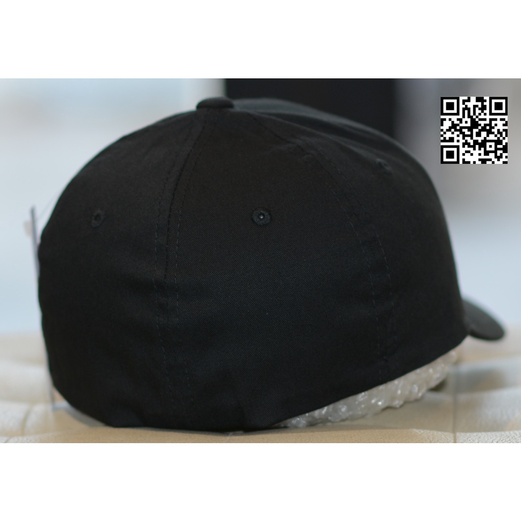 Nón bít đuôi màu đen size nhỏ chính hãng,mũ big size lưỡi trai pít đuôi ,Flexfit Baseball Black Cap