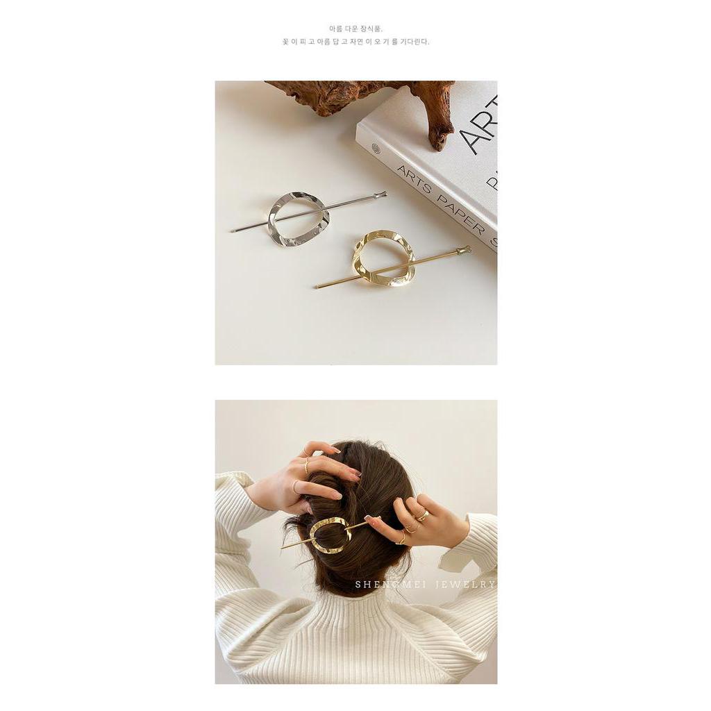 Kẹp tóc kim loại phong cách retro trẻ trung thời trang cho nữ