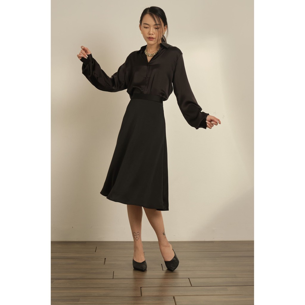 Váy dài đen cơ bản EDINI - V344 | BigBuy360 - bigbuy360.vn