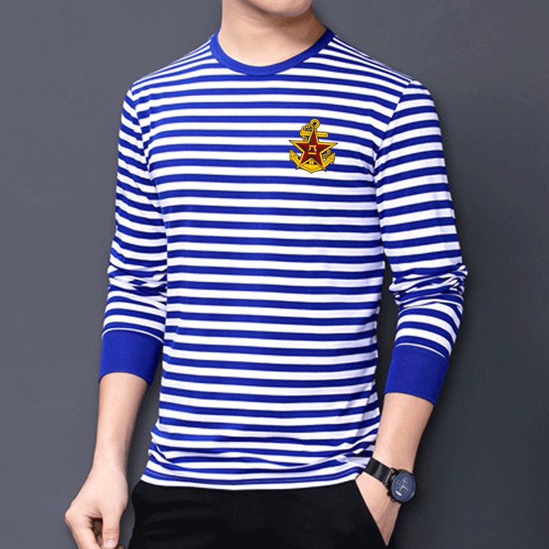 Áo Sơ Mi Thủy Thủ Tay Dài Cổ Tròn Phong Cách Vintage Hong Kong