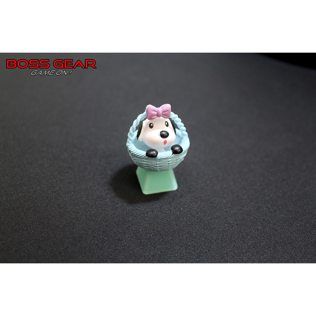 Keycap Lẻ chó con trong giỏ cực cute ( keycap resin độc lạ )( Keycap Artisan )