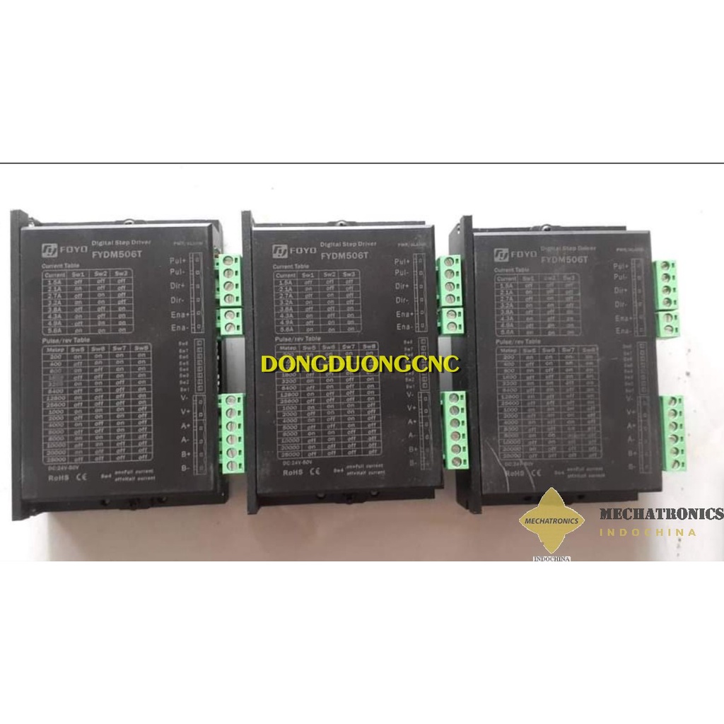 Bộ động cơ step size 86, momen 6.8Nm, tùy chon driver trong ảnh