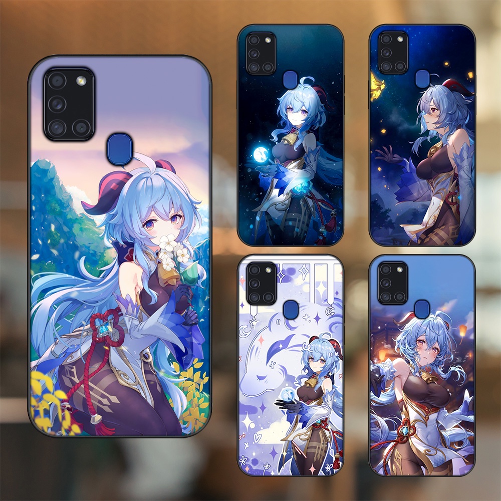 Ốp lưng Samsung A21S viền đen in hình Ganyu Genshin Impact