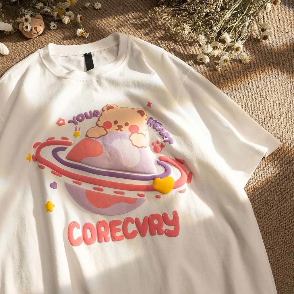 NRVP Áo Thun Nữ Cổ Tròn Ngắn Tay Thời Trang Mùa Hè Phong Cách Hàn Quốc 2022