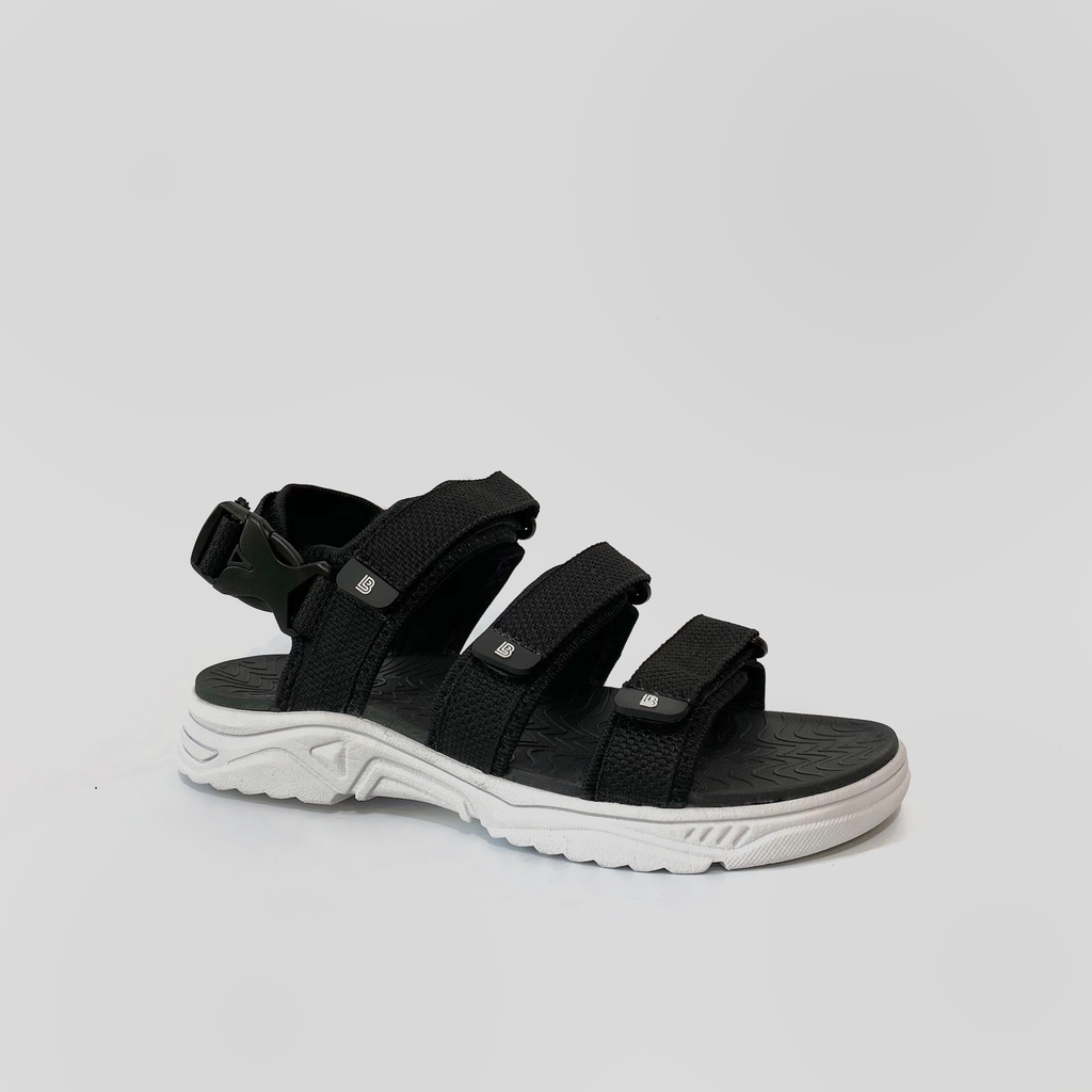 Giày Sandal Nam Nữ Unisex The BiLy Quai Ngang Dây Dù Đế Phylon Siêu Êm Nhẹ Màu Đen-BLDTMD04-Đen