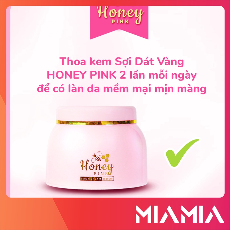 Kem Body Honey Pink Sợi Mật Ong Dát Vàng Chính Hãng 250g