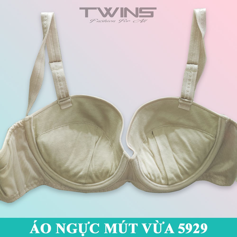 Áo ngực nữ có gọng nâng ngực Pensee 9529 mút vừa màu trơn cúp ngang thoải mái thoáng mát size 34-36-38-40