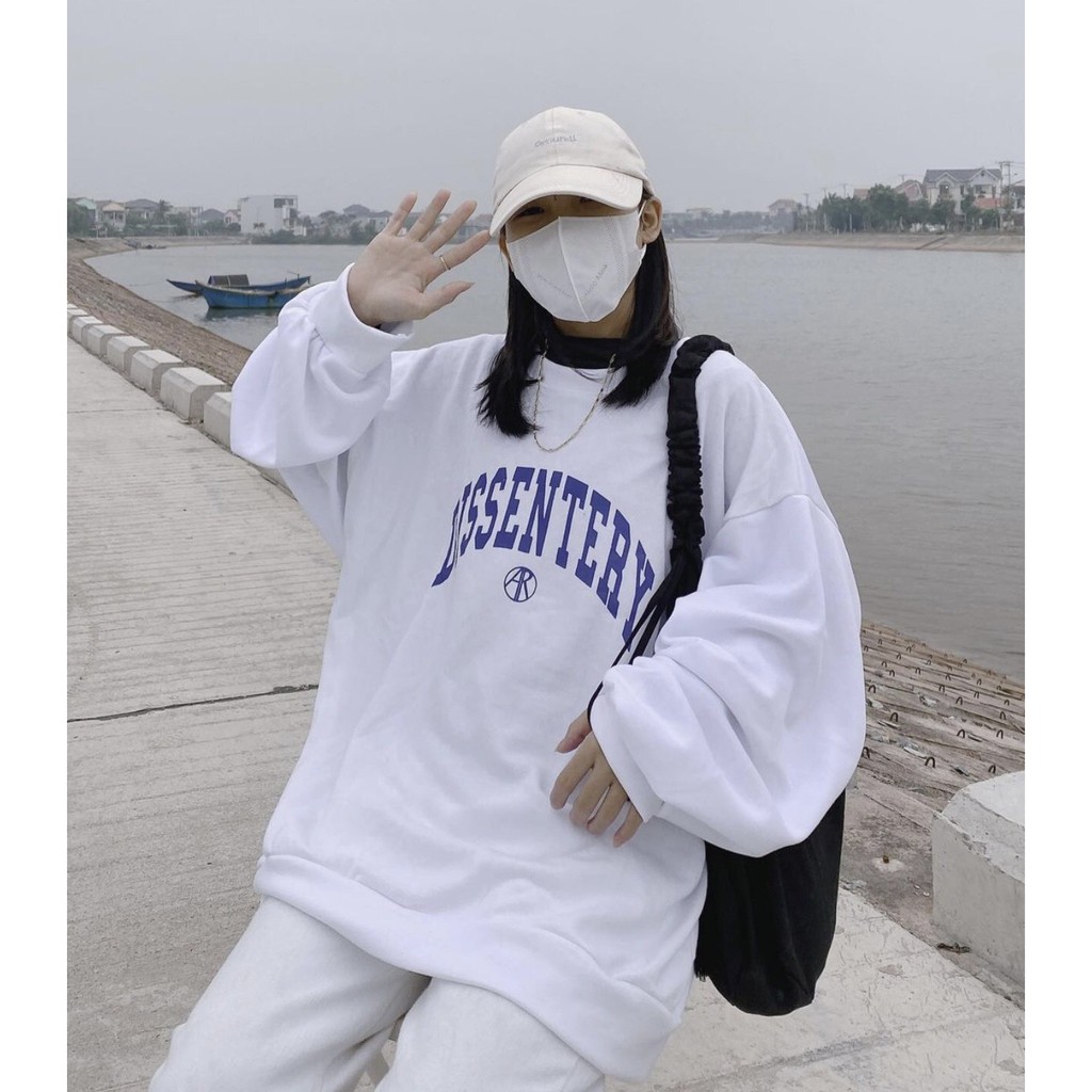 Áo nỉ DISSEN unisex dài tay nam nữ mặc thoải mái, Sweater DISSEN