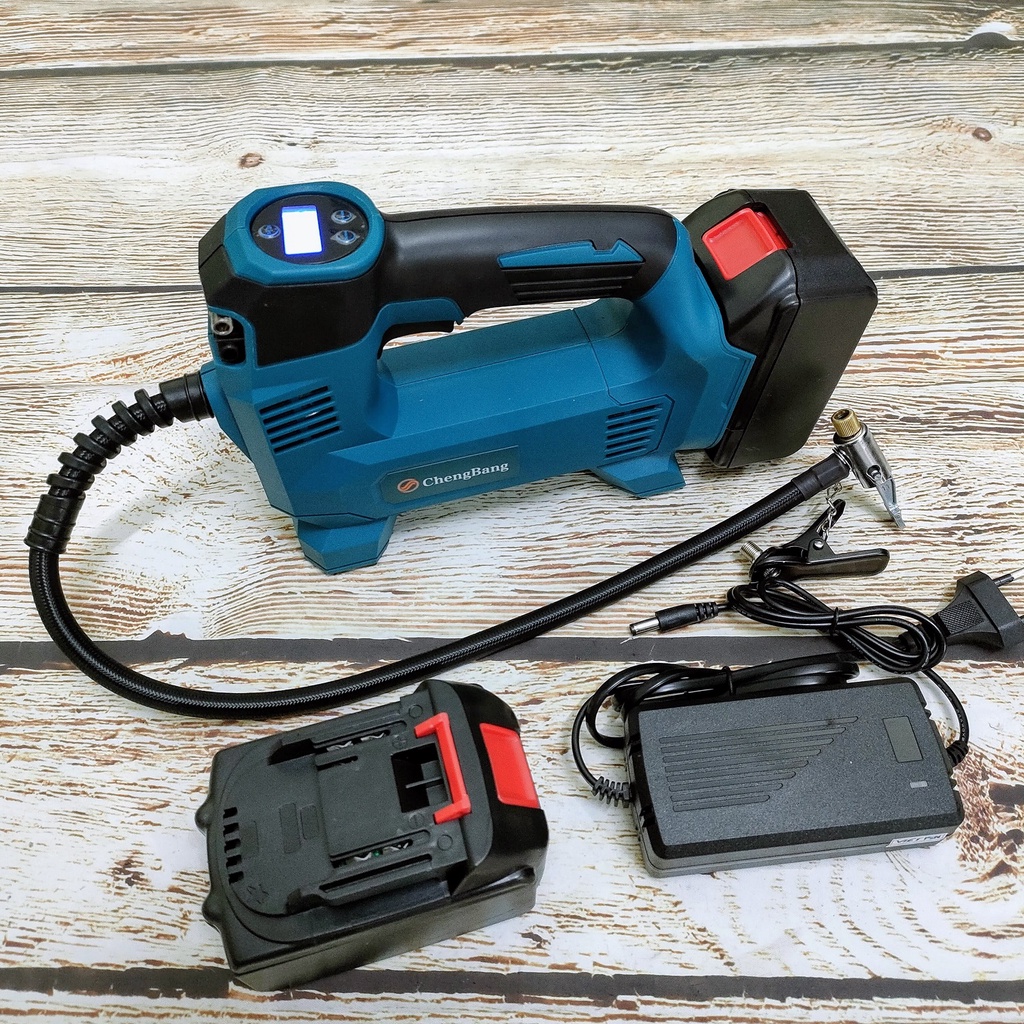 SV Máy bơm hơi dùng pin 18V - 21V tự động (chung chân pin Makita)