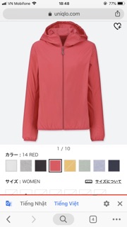 Áo gió uniqlo nhật auth sale