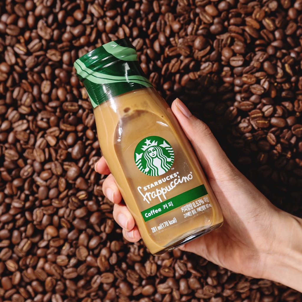 Cà phê sữa đóng chai thủy tinh Starbucks Frappuccino 281ml 3 Hương vị - (스타벅스) 모카 / 카라멜 / 프라푸치노 - Hàng nội địa Hàn Quốc