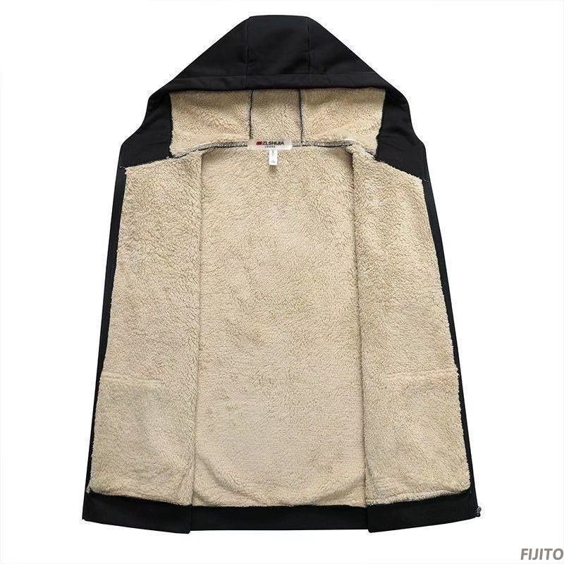 Áo nỉ hoodie nam màu đen lót lông có mũ tay dài cao cấp hàng Quảng Châu FIJITO TQ21441 | BigBuy360 - bigbuy360.vn