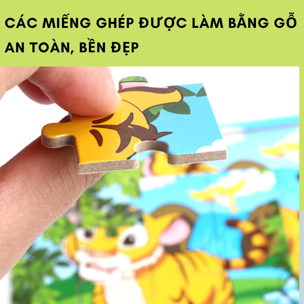 Tranh ghép hình lego 9 mảnh TOTOROKIDS tranh gỗ cho bé 2 3 4 tuổi đồ chơi xếp hình phát triển trí tuệ thông minh