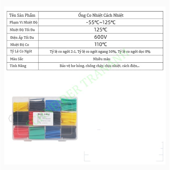 Hộp 560 cái gen co nhiệt cách điện